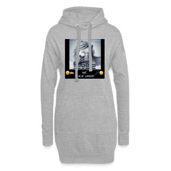 Aufgeben und aufwachen? Niemals - Silberfee - Hoodie-Kleid - Grau meliert - Vorne