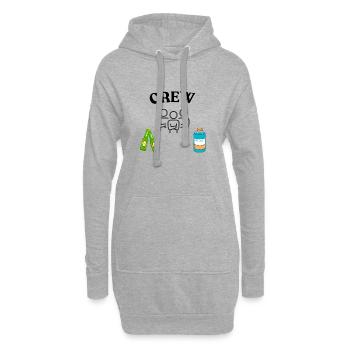 Equipage d’enterrement de vie de garçon, célébrer, témoin - Sweat-shirt à capuche long Femme - gris chiné - Devant