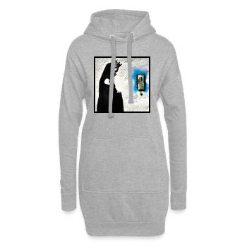 AI Generated Madonna Graffiti - Hoodie-Kleid - Grau meliert - Vorne