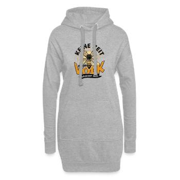 Keine Zeit mein Volk braucht mich - Superheld - Hoodie-Kleid - Grau meliert - Vorne