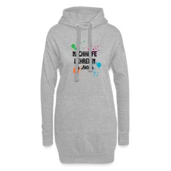Nachhilfe Lehrerin in Aktion Nachhilfelehrerin - Hoodie-Kleid - Grau meliert - Vorne
