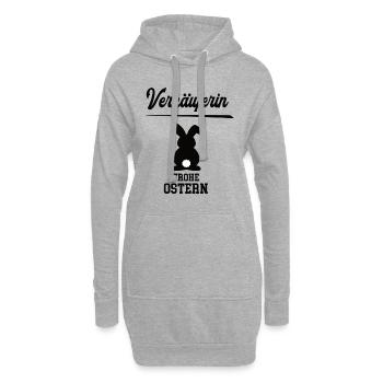 Verkäuferin Frohe Ostern Ostergeschenk Verkauf - Hoodie-Kleid - Grau meliert - Vorne