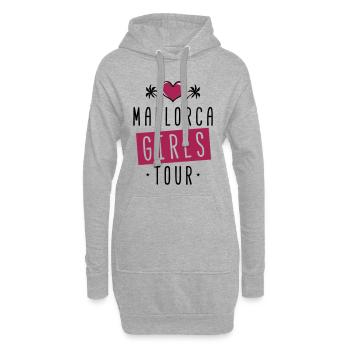 Mallorca herz girls tour - Hoodie-Kleid - Grau meliert - Vorne
