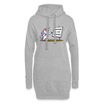 Gesaugt ist halb geputzt - Hoodie-Kleid - Grau meliert - Vorne