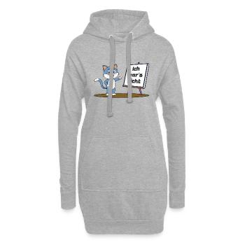 Ich war's nicht - Hoodie-Kleid - Grau meliert - Vorne