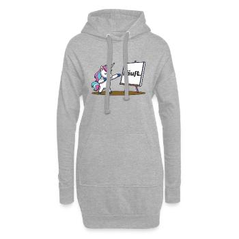 Läuft - Hoodie-Kleid - Grau meliert - Vorne