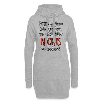 Bitte gehen Sie weiter, es gibt hier nichts zu seh - Hoodie-Kleid - Grau meliert - Vorne