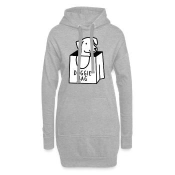 Doggie Bag - Sweat-shirt à capuche long Femme - gris chiné - Devant