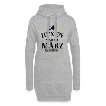 Hexen März - Hoodie-Kleid - Grau meliert - Vorne