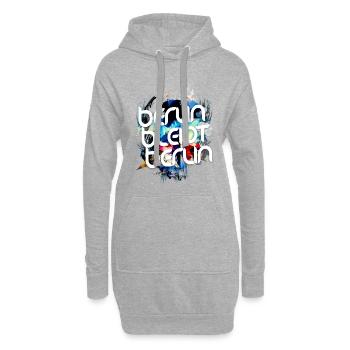 Berlin bleibt Berlin - Berlin Lebt - Hoodie-Kleid - Grau meliert - Vorne