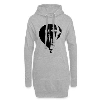 Ballon - Hoodie-Kleid - Grau meliert - Vorne
