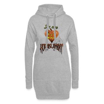 Je t'aime HORRIBLEMENT - Sweat-shirt à capuche long Femme - gris chiné - Devant