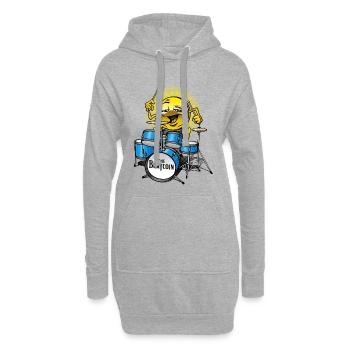Beat coin - Sweat-shirt à capuche long Femme - gris chiné - Devant