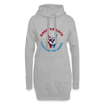 Né pour le rock ! Né pour le rock ! # - Sweat-shirt à capuche long Femme - gris chiné - Devant