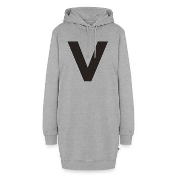 V - Hoodie-Kleid - Grau meliert - Vorne