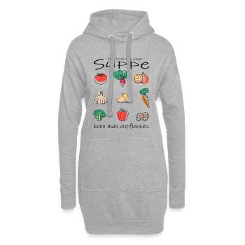 Gemüse Suppe - Hoodie-Kleid - Grau meliert - Vorne