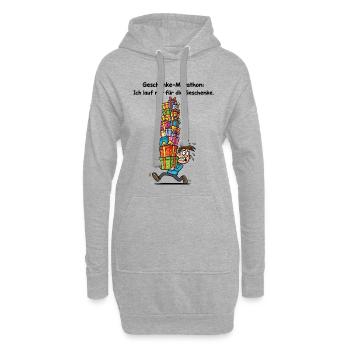 Geschenke-Marathon - Hoodie-Kleid - Grau meliert - Vorne