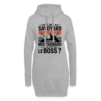 Savoyer Montagnard T-Shirt – Wer ist der Bauch - Hoodie-Kleid - Grau meliert - Vorne