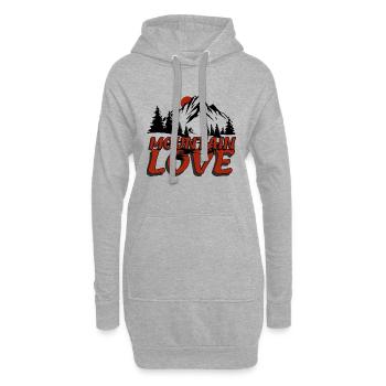 Mountain Love - Vacances à la montagne Liberté Après-ski - Sweat-shirt à capuche long Femme - gris chiné - Devant