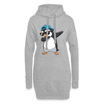 Dessins animés de lunettes de soleil Penguin à appliquer à la perfection - Sweat-shirt à capuche long Femme - gris chiné - Devant