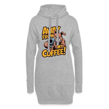 Away from my coffee! - Hoodie Dress - heather grey - Front