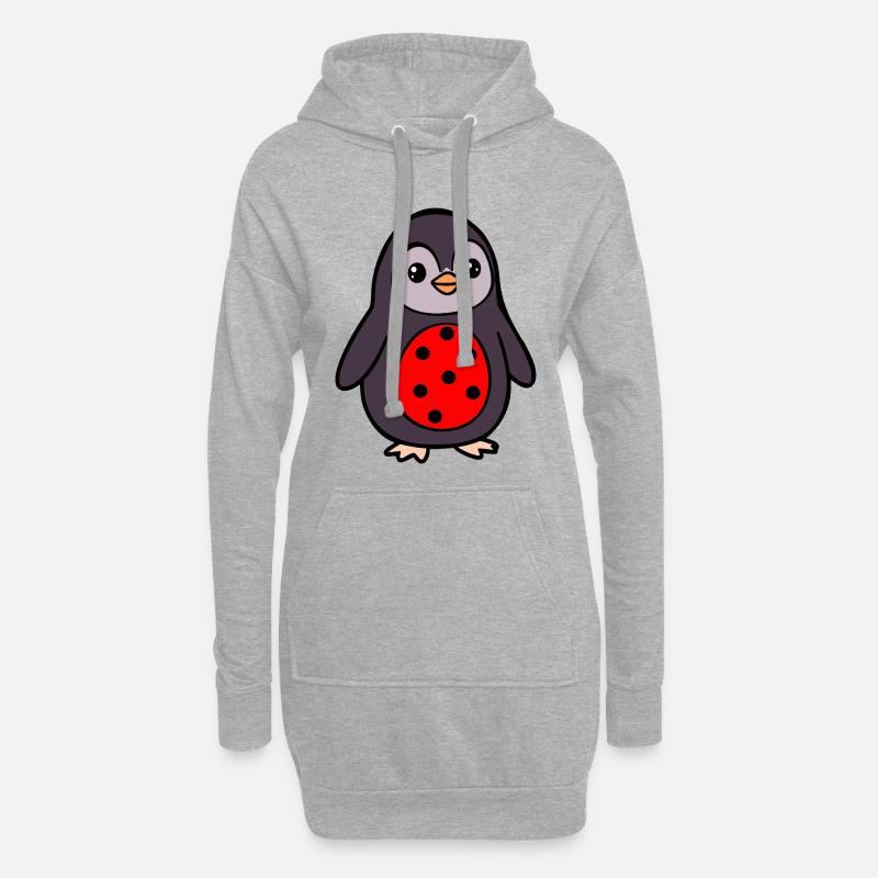 Pinguin Marienkäfer Kostüm - Hoodie-Kleid - Grau meliert