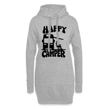 Campeur - Sweat-shirt à capuche long Femme - gris chiné - Devant