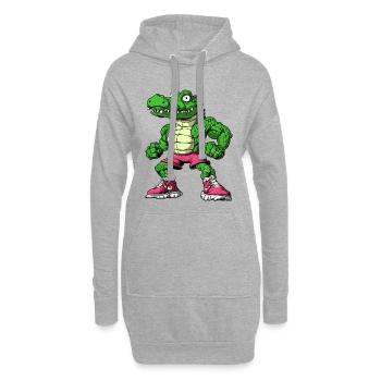 Gym Alligator - Hoodie-Kleid - Grau meliert - Vorne