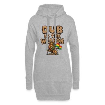 Dub Reggae Weapon - Sweat-shirt à capuche long Femme - gris chiné - Devant