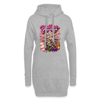 Graffiti Wedding Crasher Gravure d’art - Sweat-shirt à capuche long Femme - gris chiné - Devant