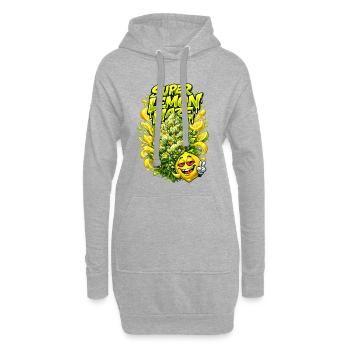 Super Lemon Haze Graffiti Art Print - Sweat-shirt à capuche long Femme - gris chiné - Devant