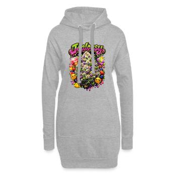 Jalousie Graffiti Art Print - Sweat-shirt à capuche long Femme - gris chiné - Devant