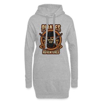 Pirate Gold Raid-Patch - Hoodie-Kleid - Grau meliert - Vorne