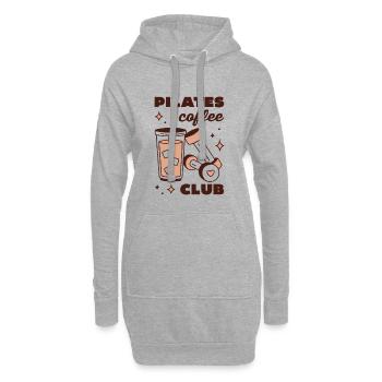 Esthétique de fille latte au café glacé de Pilates - Sweat-shirt à capuche long Femme - gris chiné - Devant