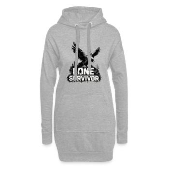 SEUL SURVIVANT | Conception post-apocalyptique de Raven - Sweat-shirt à capuche long Femme - gris chiné - Devant