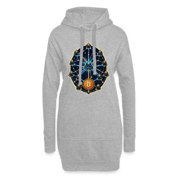 Réseau de cartes stellaires de nœuds de routage - Sweat-shirt à capuche long Femme - gris chiné - Devant