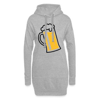 Maßkrug (bière / mug à bière / verre à bière / R /\/ 2C) - Sweat-shirt à capuche long Femme - gris chiné - Devant