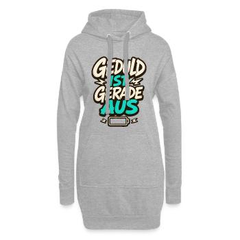 GEDULD IST GERADE AUS - Hoodie-Kleid - Grau meliert - Vorne