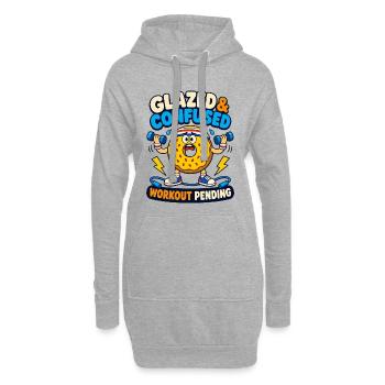 Glazed & Confused Workout Pending - Hoodie Dress - heather grey - Front
