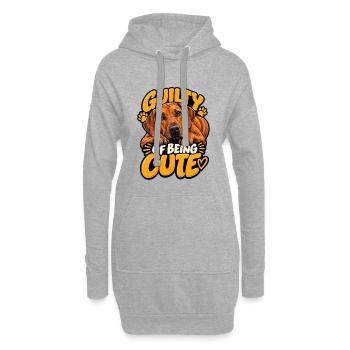 Rhodesian Dog - Hoodie Dress - heather grey - Front