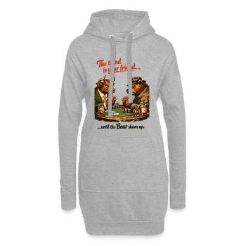 Poker Taureau & Ours : La Tendance est Votre Amie - Sweat-shirt à capuche long Femme - gris chiné - Devant