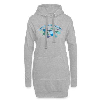 Quelqu’un doit le faire. - Sweat-shirt à capuche long Femme - gris chiné - Devant