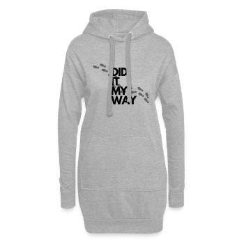 Je l’ai fait mon Way Footprints - Sweat-shirt à capuche long Femme - gris chiné - Devant