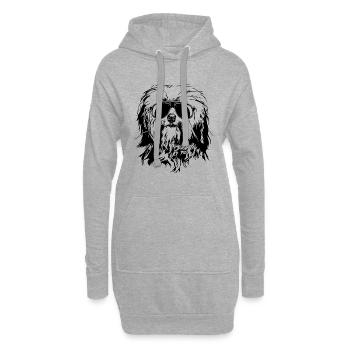 HAVANESER cool Sonnenbrille Hunde Hund Wilsigns - Hoodie-Kleid - Grau meliert - Vorne
