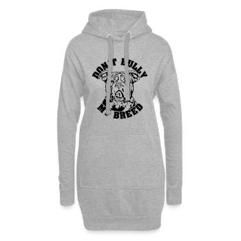 American Bully Dont Bully my Breed Hunde Wilsigns - Hoodie-Kleid - Grau meliert - Vorne