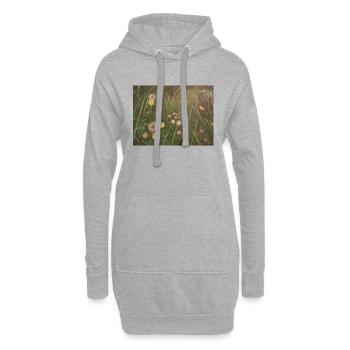 vignette 1 - Sweat-shirt à capuche long Femme - gris chiné - Devant
