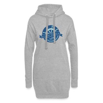 Ahoi Gröna - Hoodie-Kleid - Grau meliert - Vorne