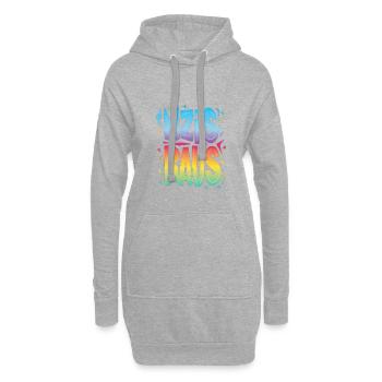 Nazis raus, Gegen AFD, Gegen Rechts, Faschismus - Hoodie-Kleid - Grau meliert - Vorne
