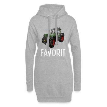 Traktor Favorit Retro Vintage Design - Hoodie-Kleid - Grau meliert - Vorne
