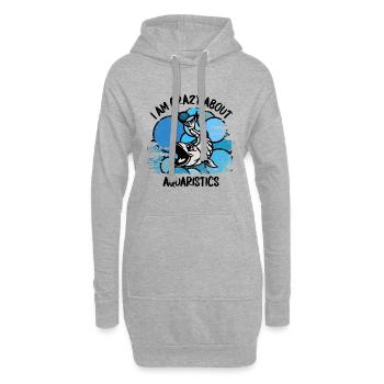 Aquariophiles Poissons Poissons d’ornement Aquaristique - Sweat-shirt à capuche long Femme - gris chiné - Devant